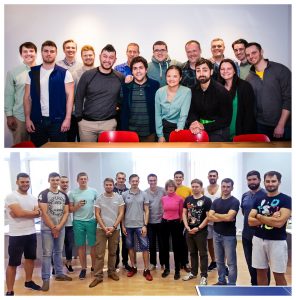 YayPay's team in the US (top) and the Ukraine (bottom).