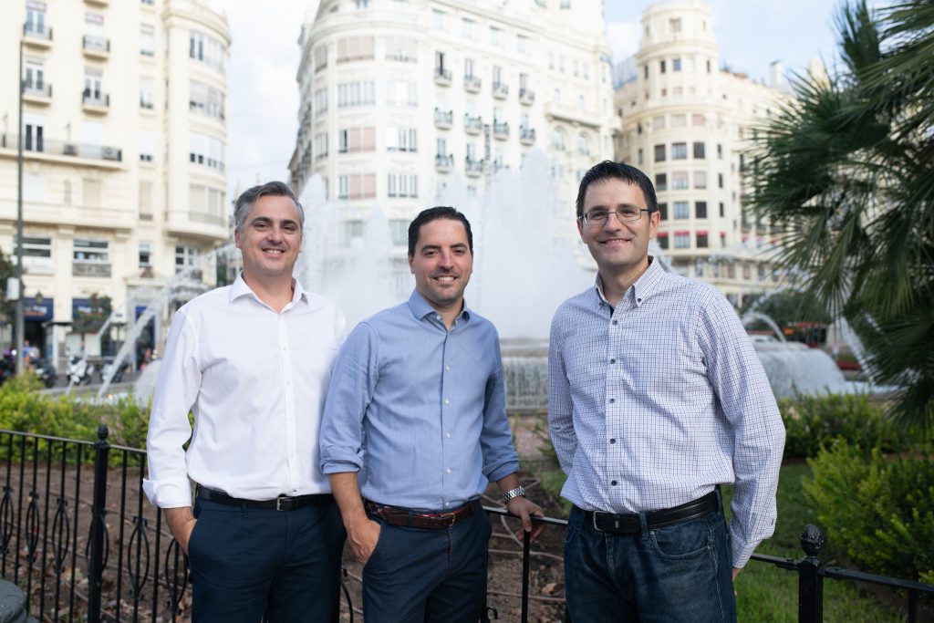 Kenmei’s co-founders. From left to right: Vicent Soler, CEO; Javier Grau, COO; Javier López, CTO
