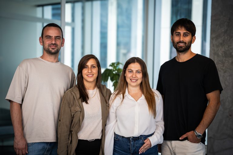 Pictured from left to right: Yoav Shotland (CTO), Nitsan Yerushalmi (CCO), Maya Cohen (CEO), Gabriel Wertheimer (CPO).