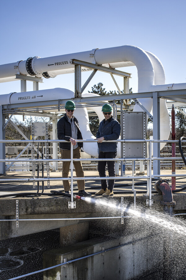 CREW carbon team at the wastewater plant